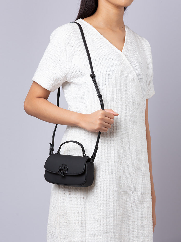 Tory Burch Britten Matte Mini Top Handle Crossbody Black