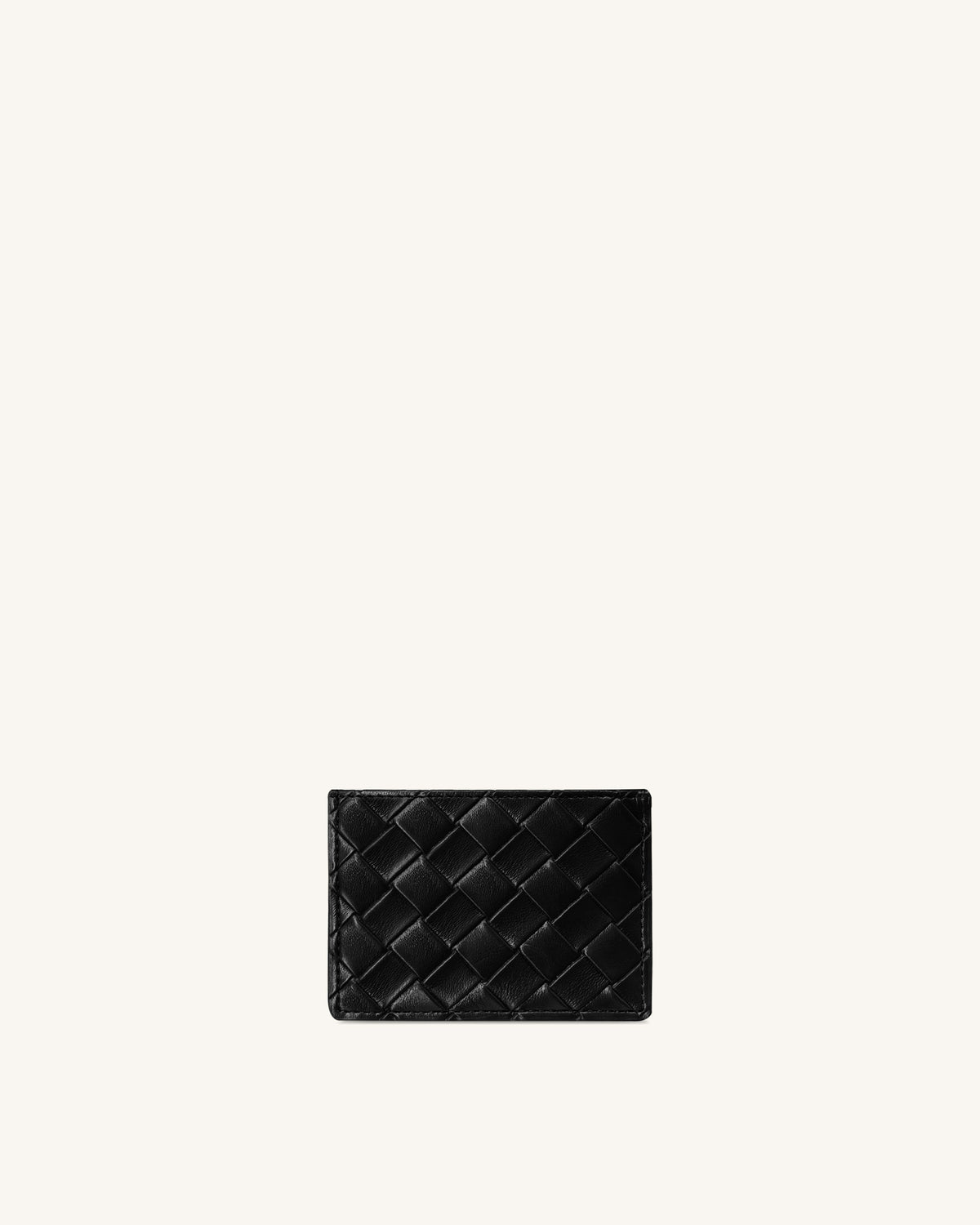 JW PEI Woven Texture Card Holder in Black