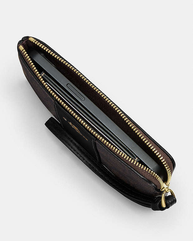 Coach Colorblock Coated Canvas Signature Small Wristlet