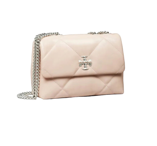Tory Burch Kira Diamond Quilt Convertible Shoulder Bag in Soft Pink