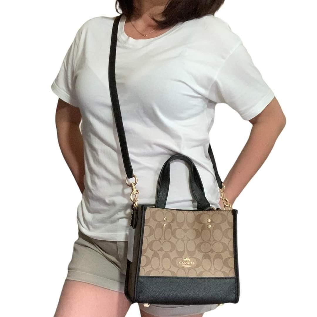 Coach Dempsey Tote 22 In Colorblock Signature Canvas