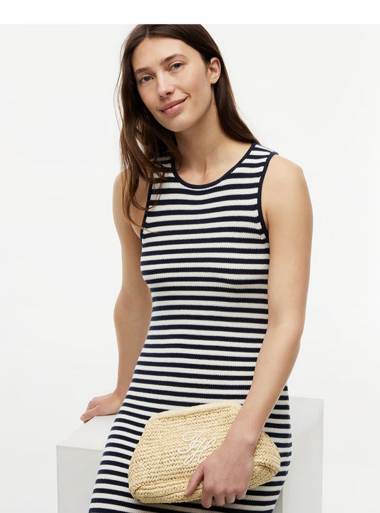 Tommy Hilfiger Braided clutch bag - natural rafia