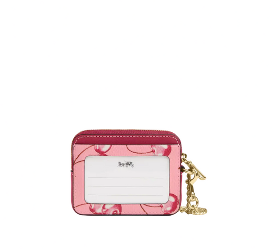 Coach Zip Card Case with Cherry Print
