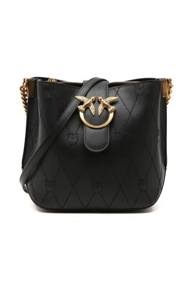 Pinko Leather Bag Love Bucket Wave Logo