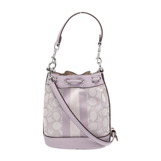 Coach Dempsey Small Bucket Bag in Lavender Signature Jacquard