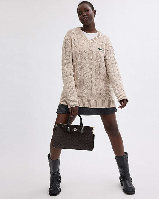 Coach Georgia Satchel Bag In Signature Canvas