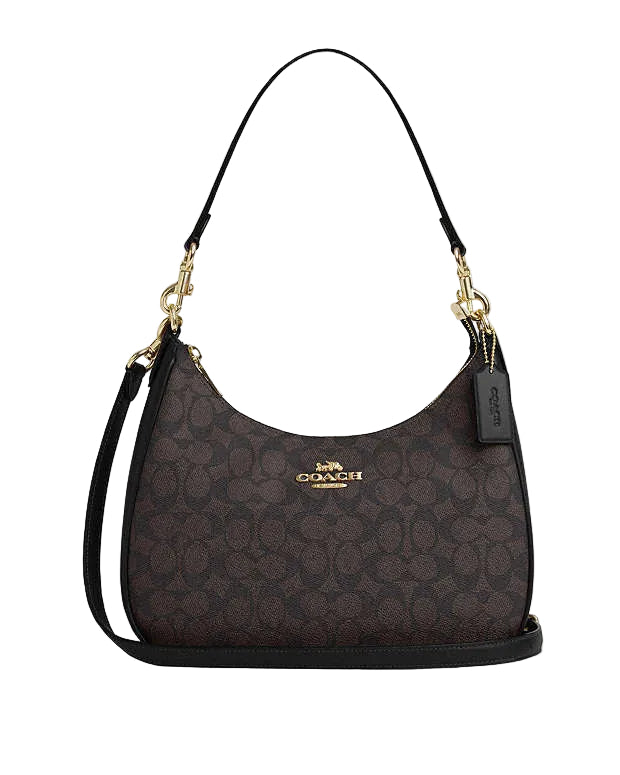 Coach Teri Hobo Bag In Signature Canvas