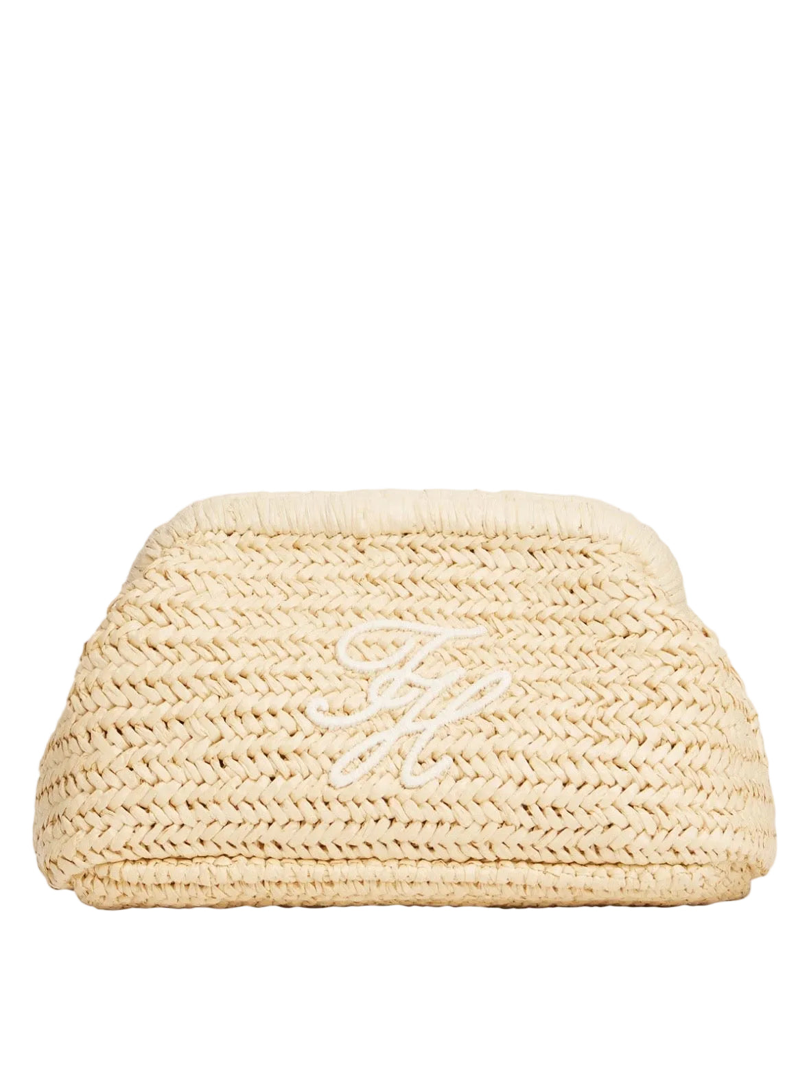 Tommy Hilfiger Braided Clutch Bag Natural Rafia