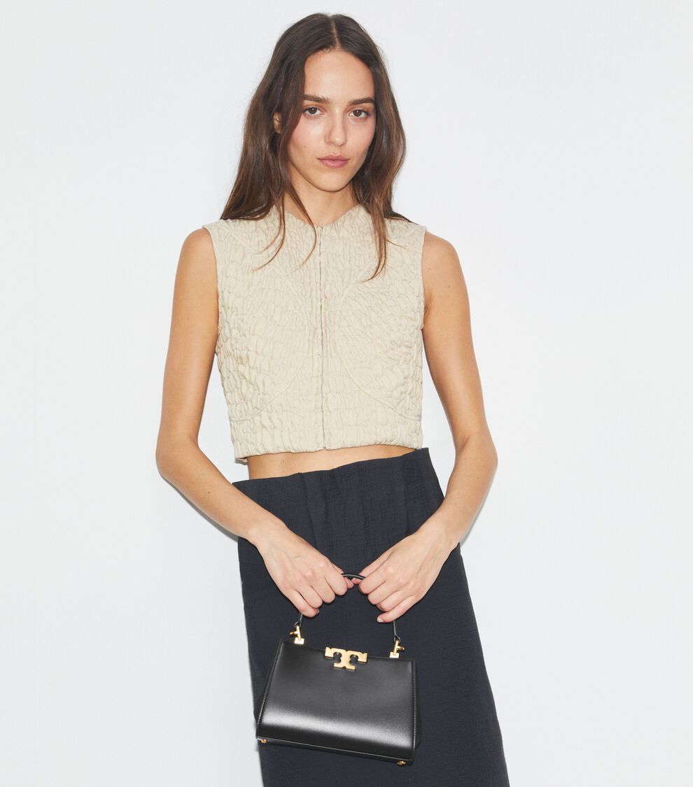 Tory Burch Mini Eleanor Satchel in black leather