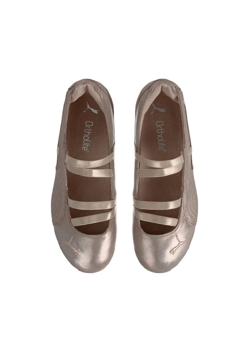 Puma Speedcat Ballet Ankle Strap Ballerina Shoes Rose / Silver