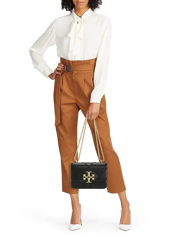 Eleanor Diamond Quilted Black Camera Shoulder Tory Burch