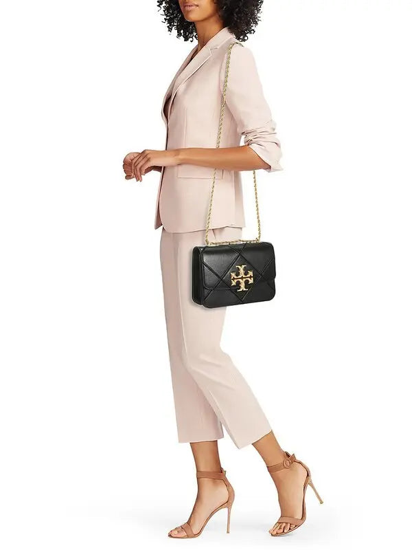 Eleanor Diamond Quilted Black Camera Shoulder Tory Burch