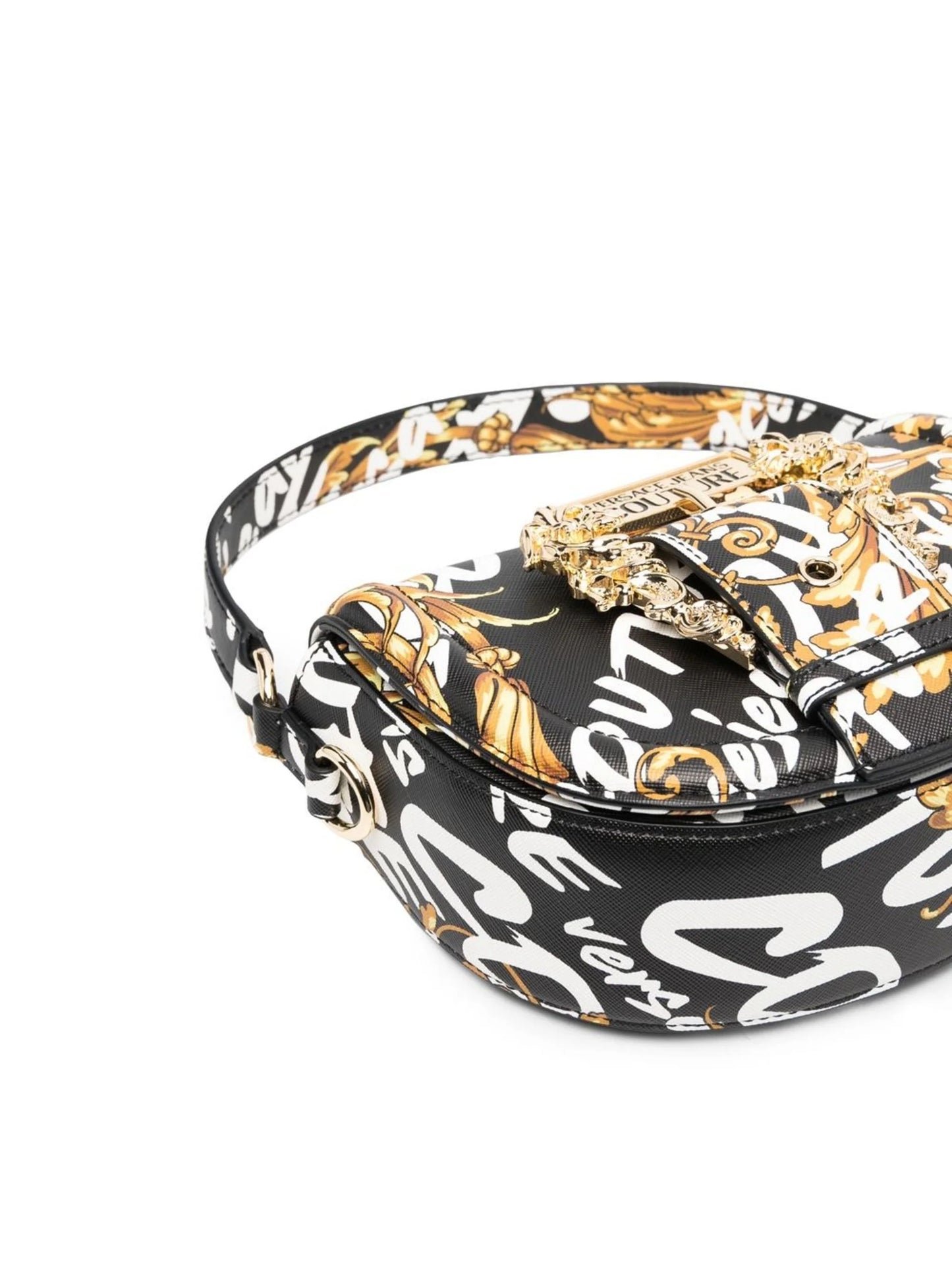 VERSACE JEANS COUTURE BAROQUE LOGO SPACE CROSSBODY BAG