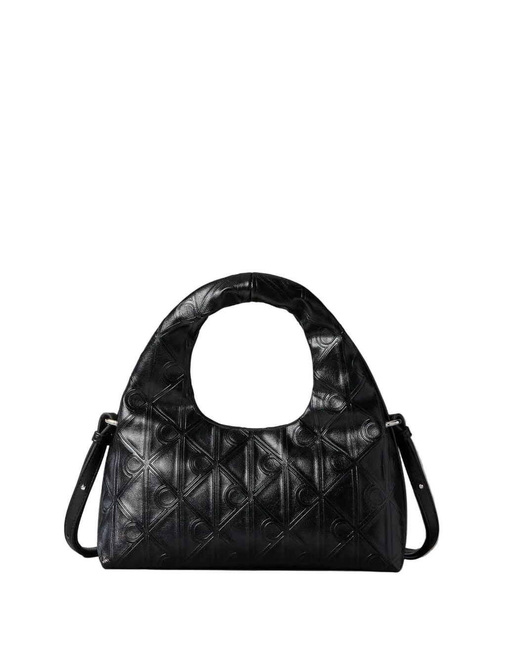 Calvin Klein Puffer Emblem Logo Small Bag in Black