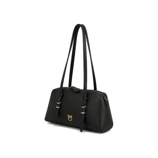 PINKO Escape Horizontal Large Bowling Bag In Black