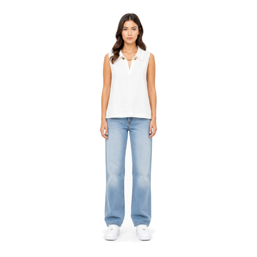 Michael Kors Shirt White Cut Size M