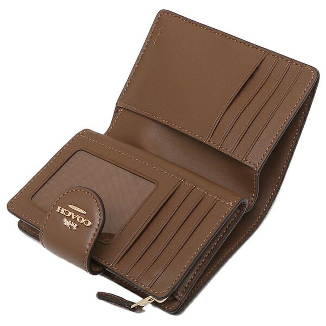 Coach Medium Corner Zip Wallet In Signature Canvas