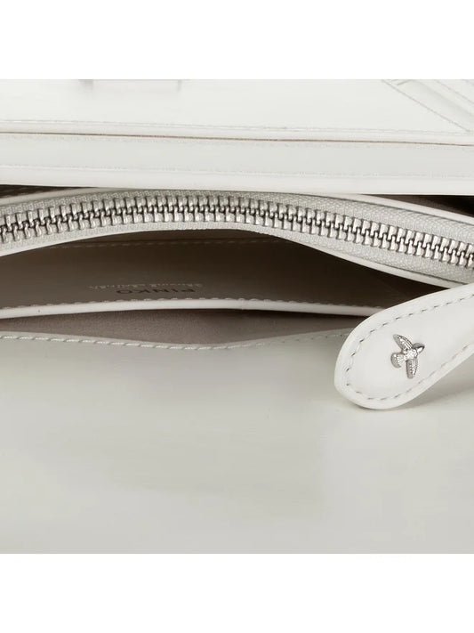 PINKO Chain Fringe Cross Body Bag In White