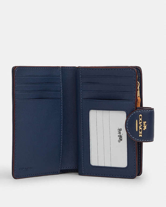 Coach Medium Corner Zip Wallet In Signature Denim