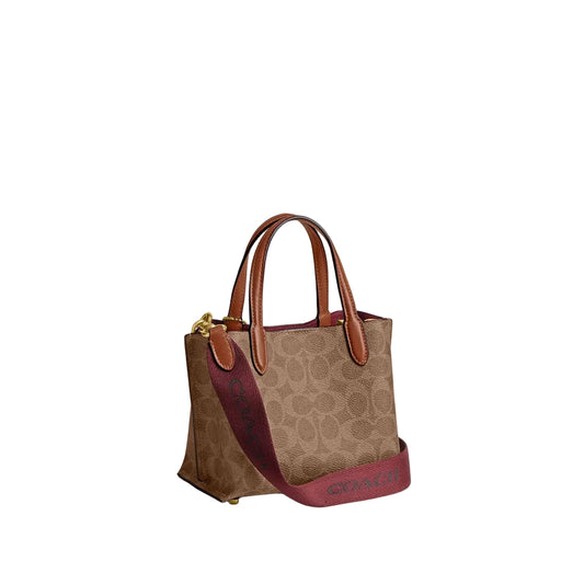 Coach Willow Tote Bag 18 In Signature Canvas color tan/caramel