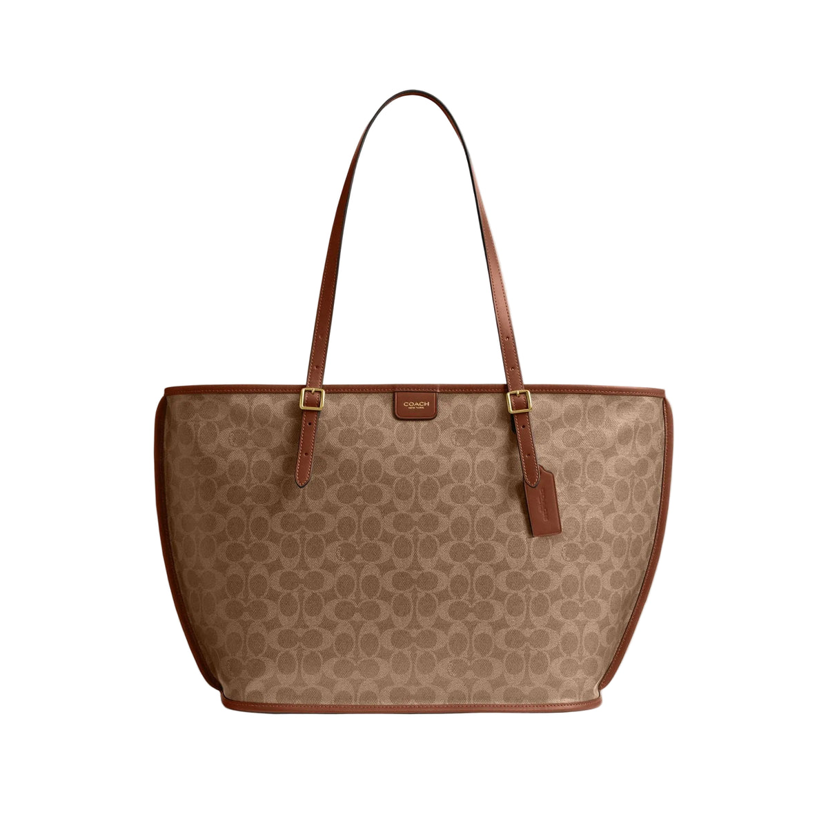 Coach Taxi Tote Bag In Signature Canvas in Tan Sable