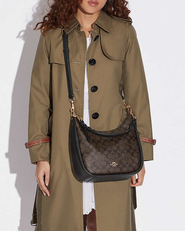 Coach Jules Hobo In Signature Canvas