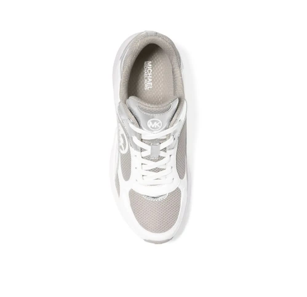 Michael Kors Sami Silver and White Sneakers