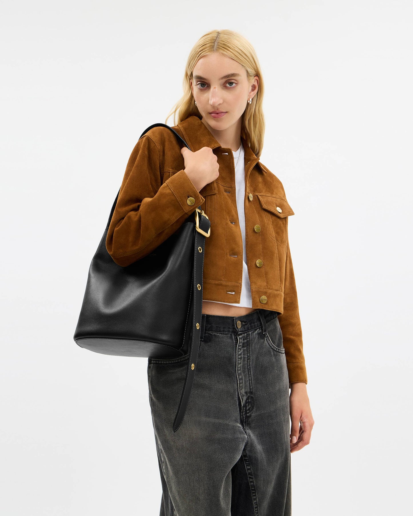 Coach Bleecker Bucket Bag in black
