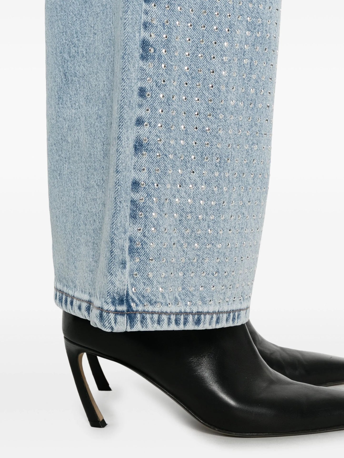 DKNY Shimmery straight-leg cropped jeans size 40