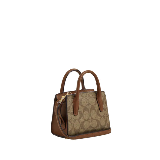 Coach Andrea Mini Carryall In Signature Canvas in Khaki