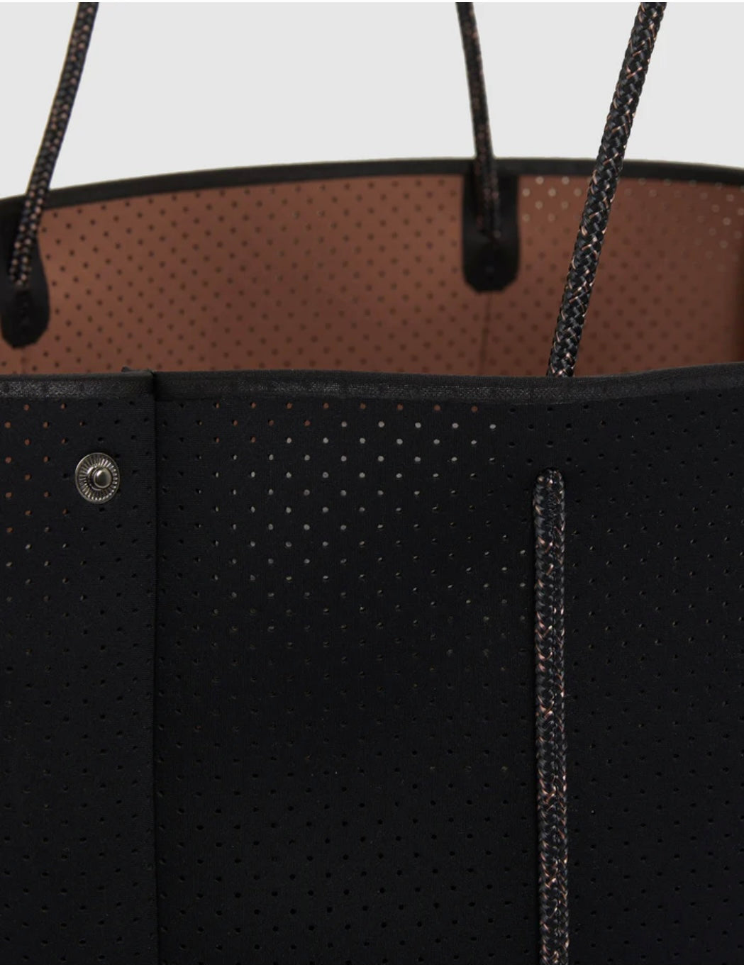 State of Escape™ tote in black / saddle (dual tone) in large