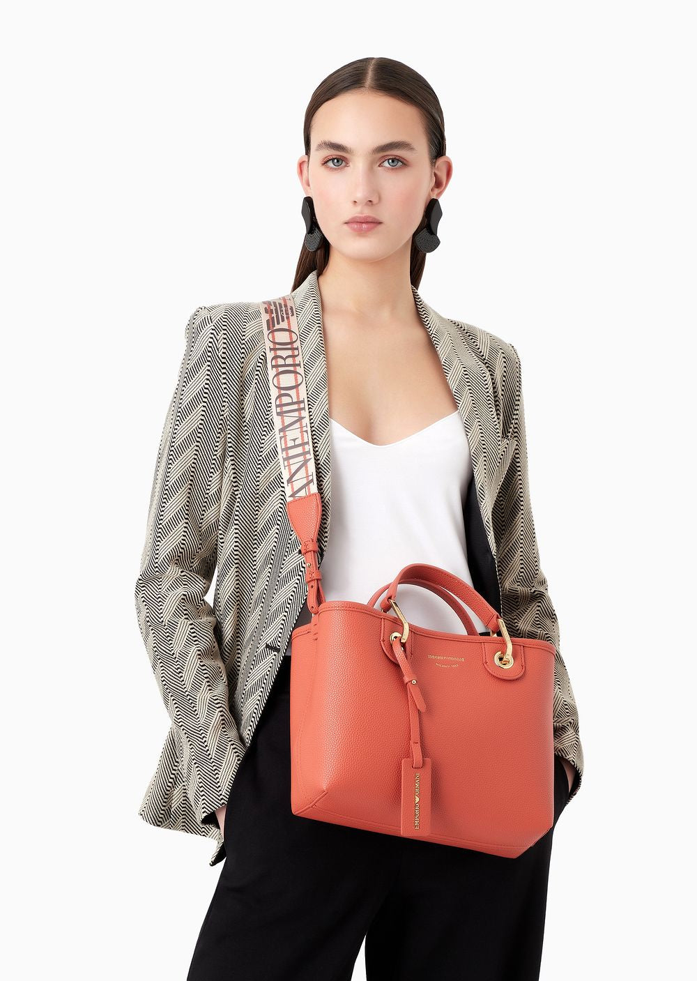 Small MyEA shopper bag with deer print Emporio Armani