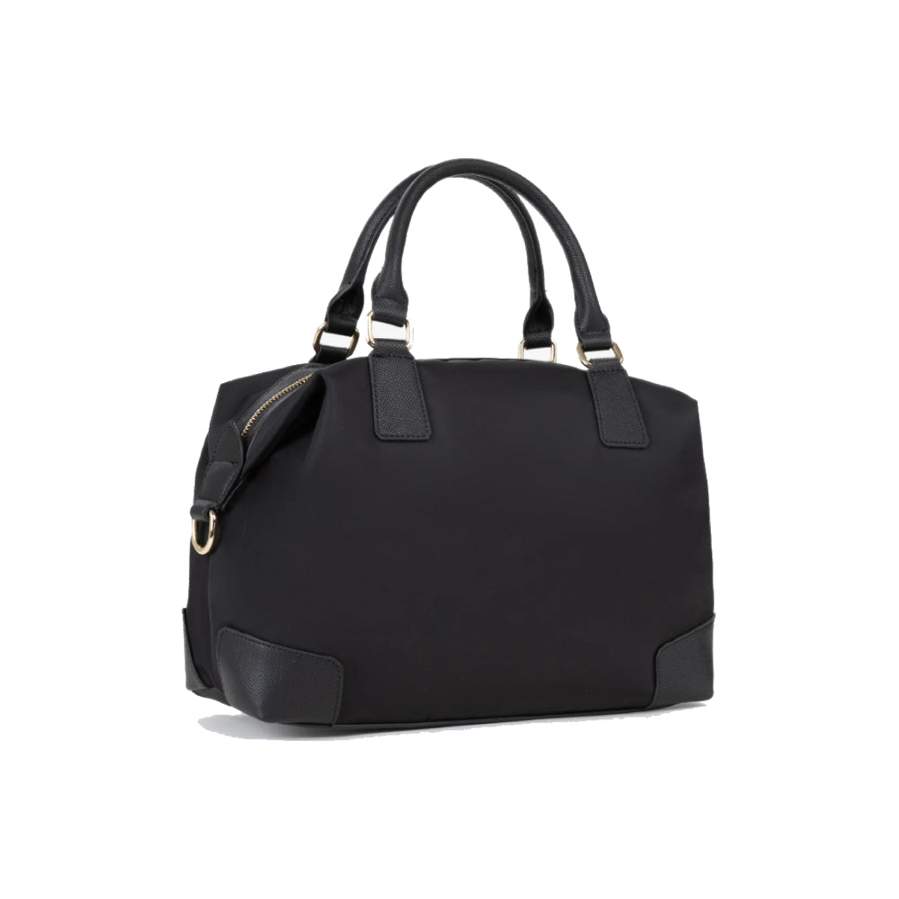 Valentino Jenny RE Satchel with Logo Shoulder Strap In Black