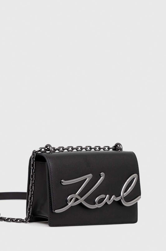 Karl Lagerfeld leather handbag
black color