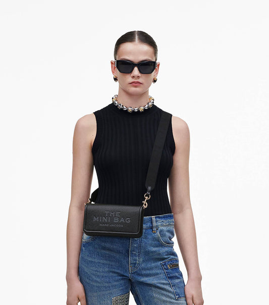 THE LEATHER MINI BAG MARC JACOBS IN BLACK