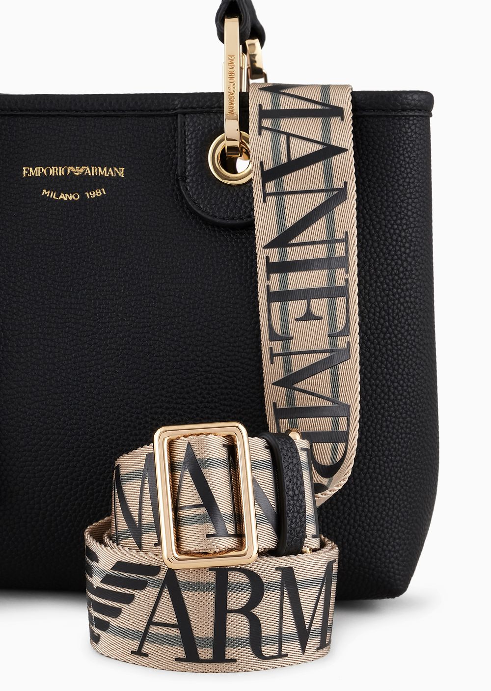 Small MyEA shopper bag with deer print Emporio Armani
