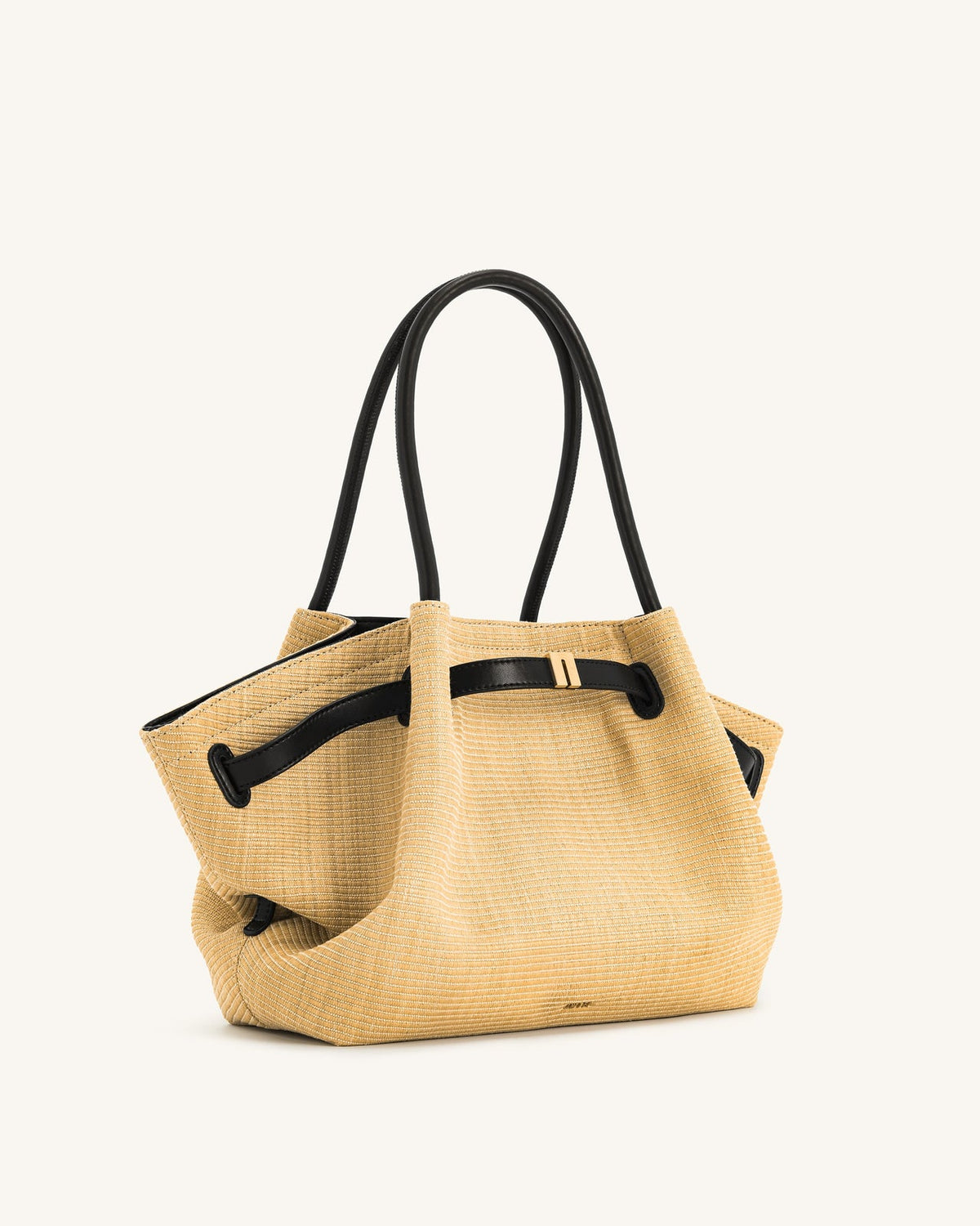 JW PEI Hana Medium Faux Straw Tote Bag in Brown Straw