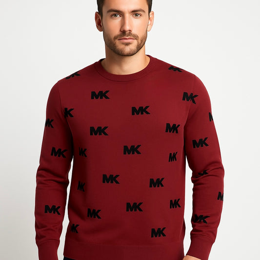 Michael Kors Men's All Over Print MK Logo sweatshirt size L