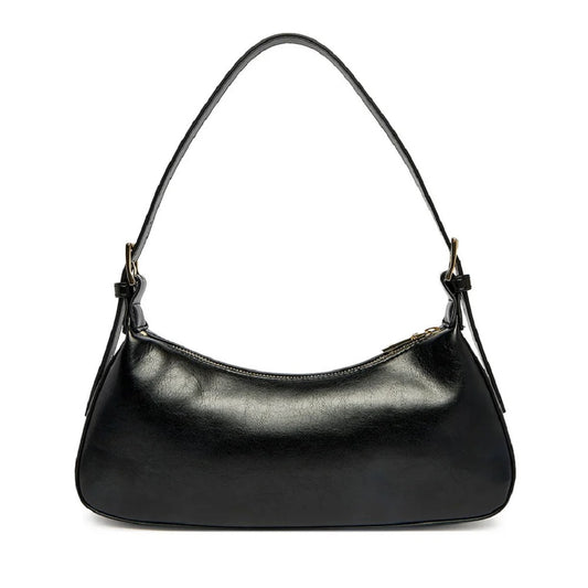 Love Moschino Soft Leather Shoulder Bag in Black