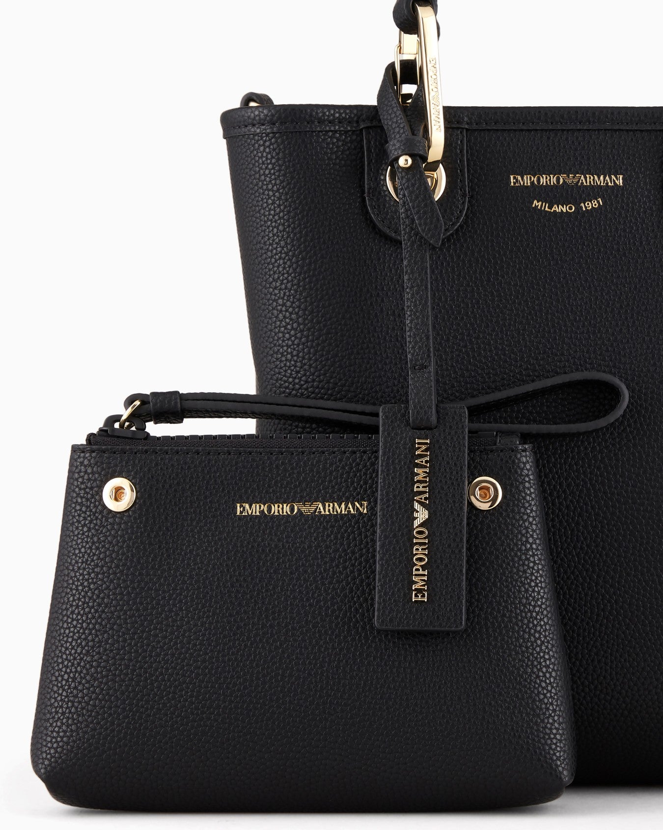 EMPORIO ARMANI DEER-PRINT MYEA VERTICAL SHOPPER BAG