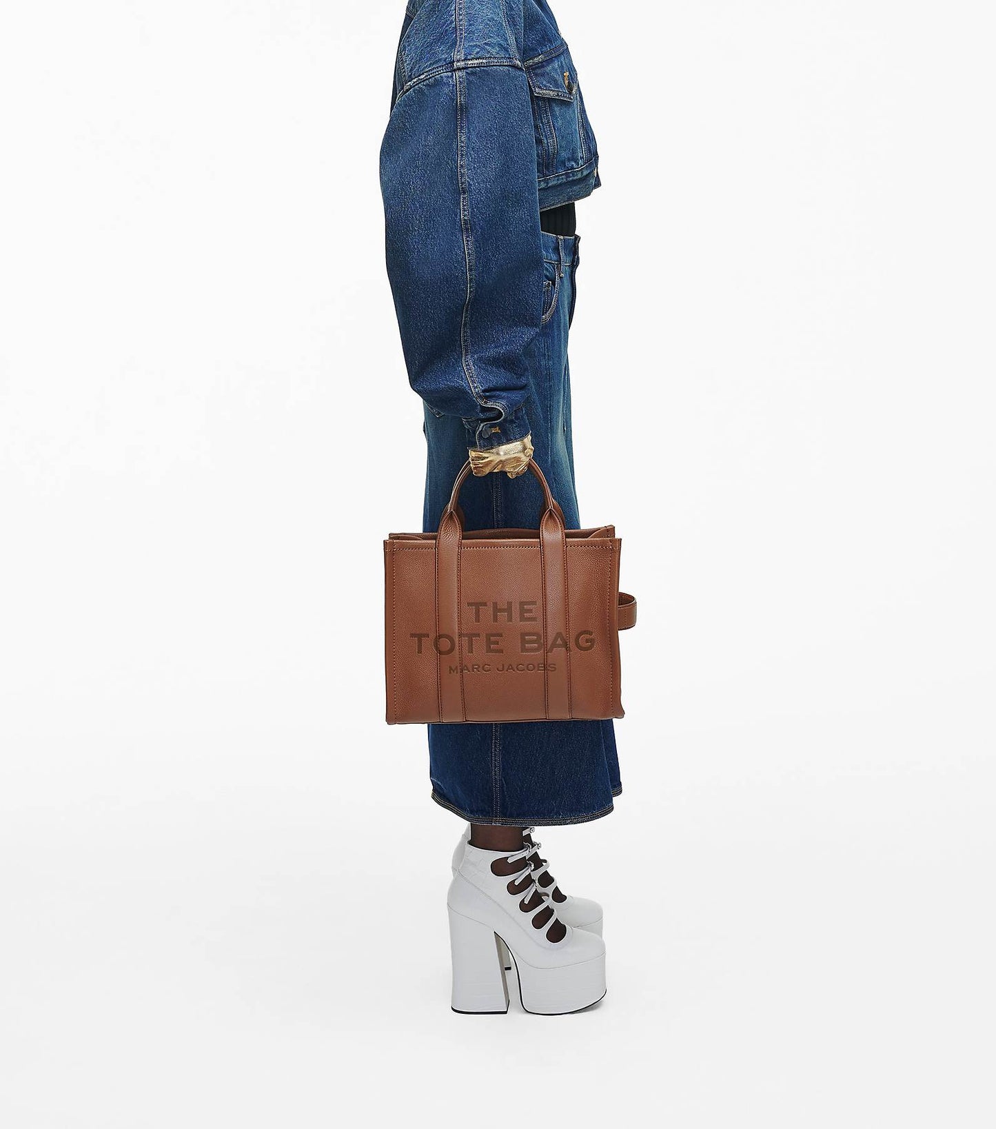 The leather medium tote bag Marc Jacobs