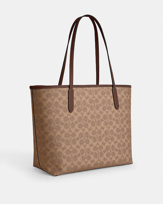 Coach City Tote Bag In Signature Canvas