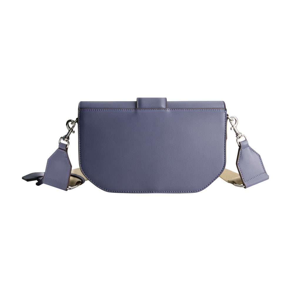 TRUE RELIGION SHOULDER BAG WITH SIGNATURE LOGO ACCENT, BLUE
