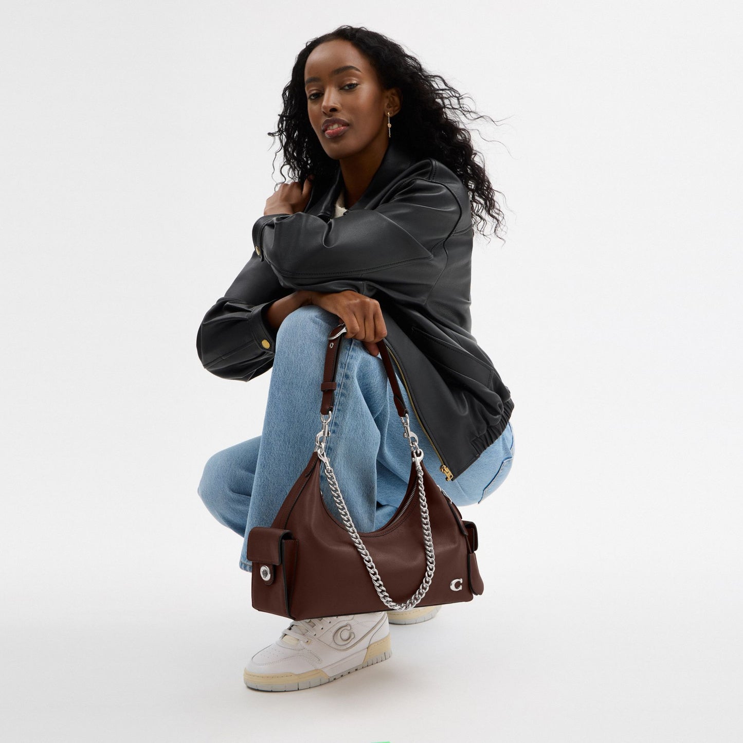 COACH POCKET JULIET BAG 30 IN MAPLE