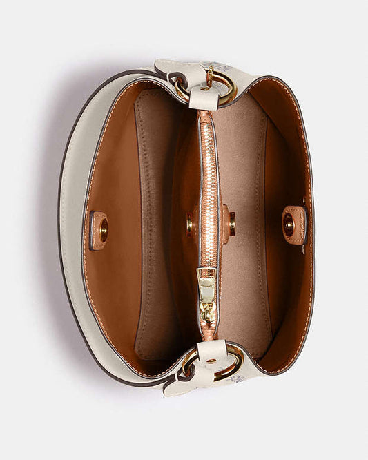 Coach Small Town Bucket Bag With Dandelion Floral Print