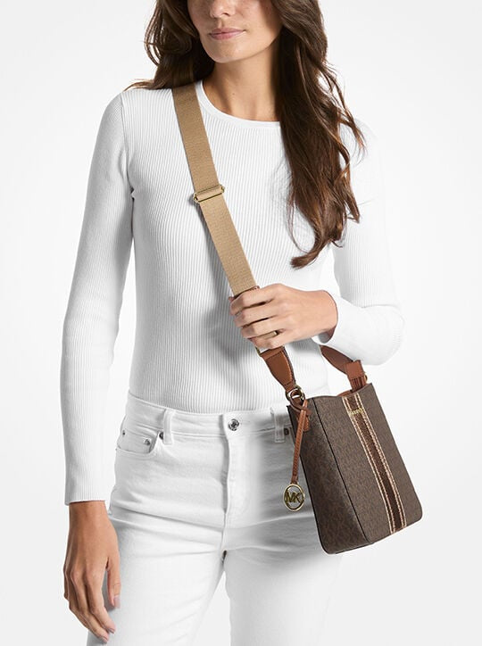 MICHAEL KORS JET SET TRAVEL LOGO MESSENGER BAG SMALL