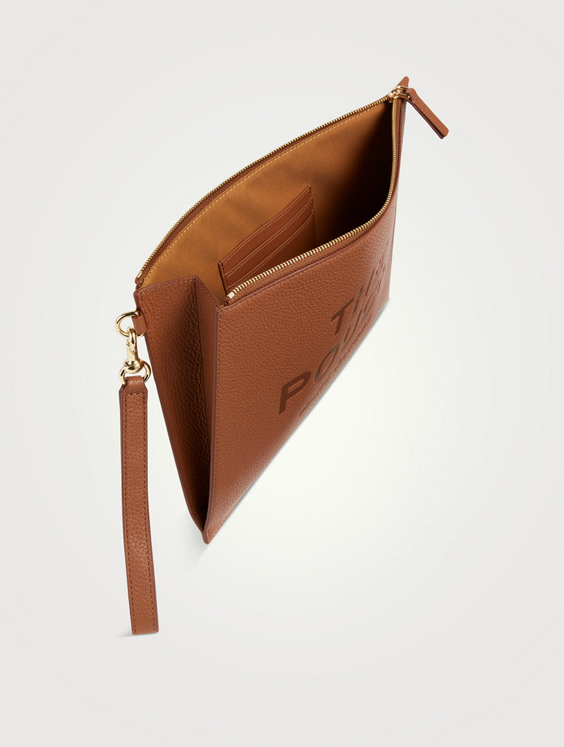 Marc Jacobs The Large Leather Clutch in brown