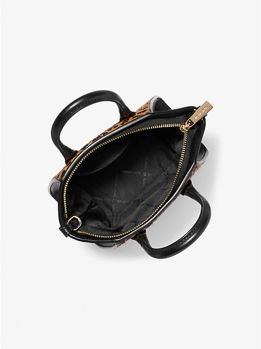 Michael kors Avril Extra-Small Cheetah Print Calf Hair and Leather Satchel