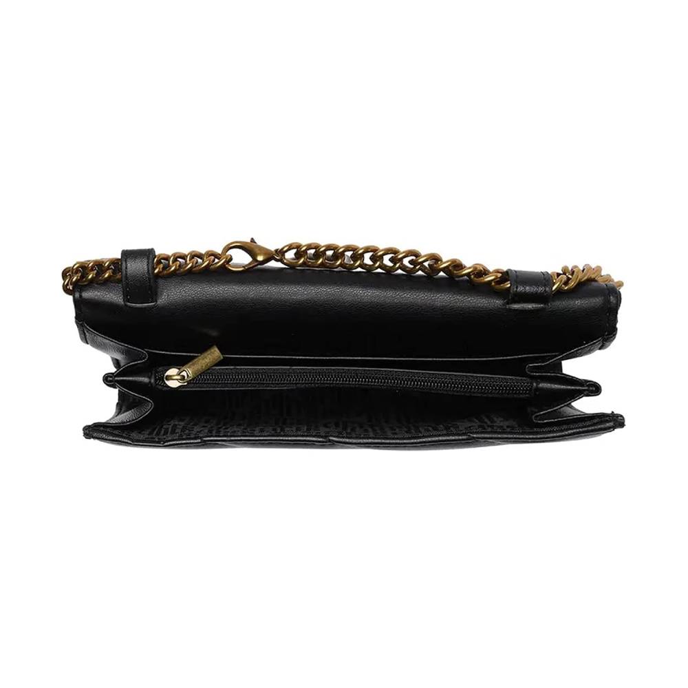 Kurt Geiger Soho Drench Wallet On A Chain/Crossbody Bag in Black