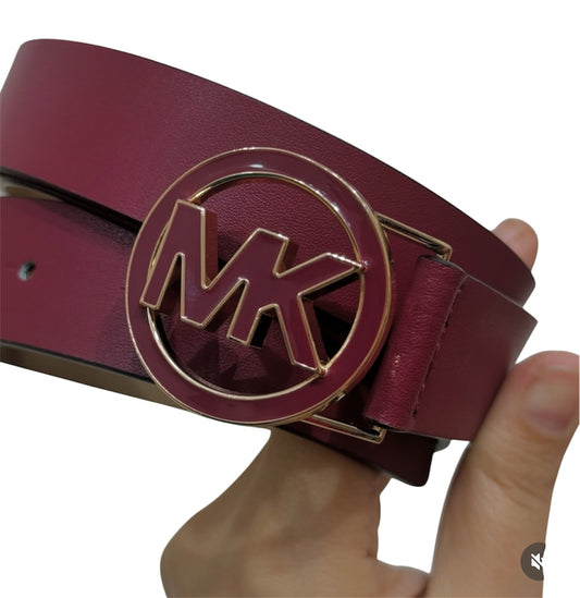 Michael kors burgundy belt
